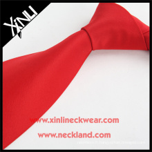 Laver à sec seulement Jacquard tissé à bas prix en gros cravates rouge polyester